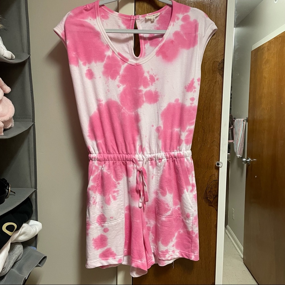 Jane & Delancey Pink Tie-Dye Romper